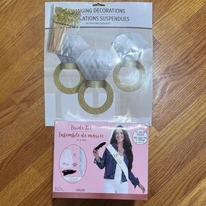 Gold and White Bride Kit Party Decorations
